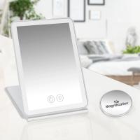 Espejo De Maquillaje LED Plegable Con Pantalla Táctil Y Luz Magnificación De 10X Para Viajes Espejo De Vestíbulo Con Control Remoto Y Función De Almacenamiento - details 0