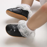 Zapatos Para Bebé Recién Nacidos Niñas Clásicos Corazón De Goma Antideslizante PU Vestido Primera Caminadora Zapatos De Cuna - details 15