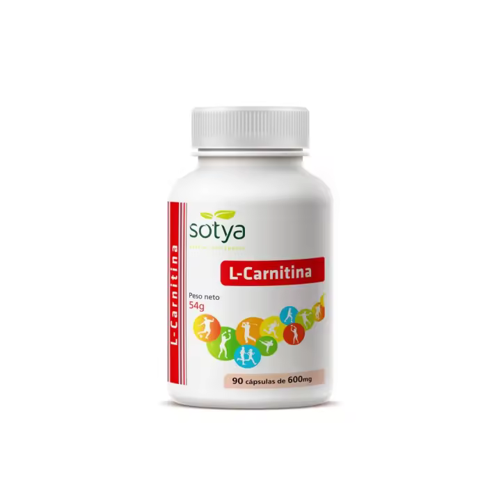 L-carnitina 600mg 90 Cápsulas - Sotya - Oxida Grasas - Combate Colesterol y Triglicéridos - 1