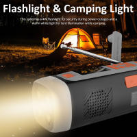 Radio De Emergencia Con Bluetooth AM/FM/SW Bocina Carga USB C Solar Manivela Portátil Para Supervivencia Al Aire Libre Color Gris - details 7