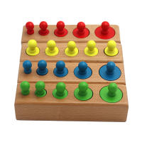 Juguete Educativo De Madera Montessori Para Niños Juguetes De Desarrollo Sensorial Y Práctica De Cilindros Y Agujeros Edad Recomendada 3-12 Años - details 7