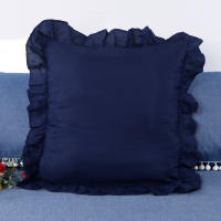 Funda De Cojín Rizada 1 Pieza Sólida 40x40cm/45x45cm Sin Núcleo De Cojín Cubierta De Cubo Con Bolsillo Envolvente Fácil De Poner - details 13