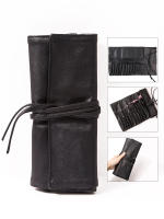 Estuche Plegable De PU Negro Para Maquillaje Organizador De Cosméticos Multipropósito Bolsa De Almacenamiento De Cepillos De Maquillaje - details 0