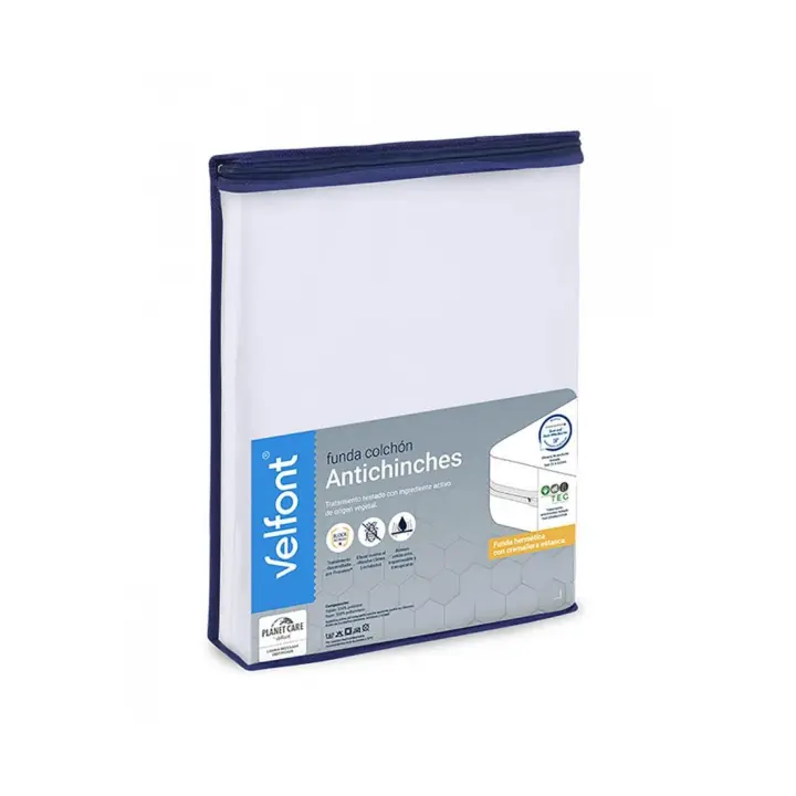 Velfont Funda Colchón Anti-chinches Impermeable Transpirable Anti-ácaros Cama 90. - 1