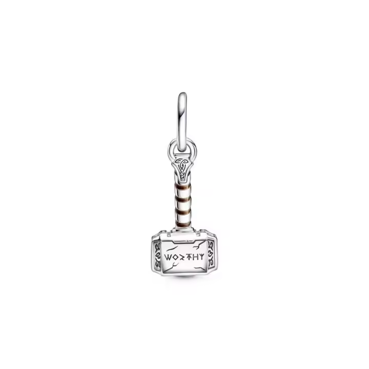 PANDORA Charm Colgante Plata de Ley Martillo de Thor Los Vengadores Marvel - 1
