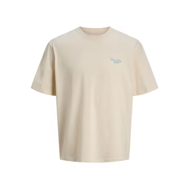 Jack & Jones JORCONTE Camiseta Manga Corta Beige Estampado Azul - 1