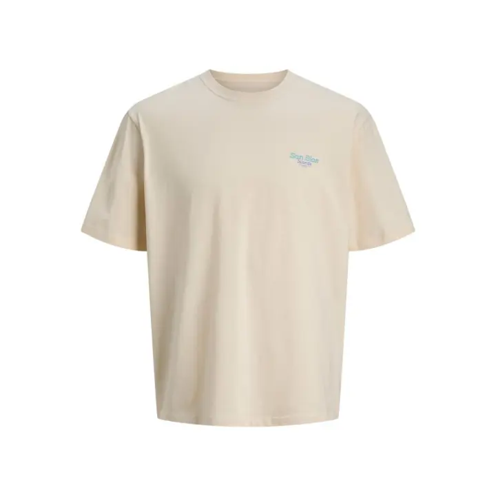 Jack & Jones JORCONTE Camiseta Manga Corta Beige Estampado Azul - 1