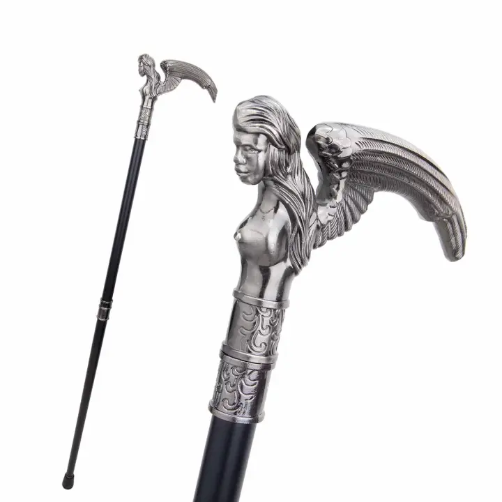 Bastón De Moda Angel Decorativo Para Cosplay Y Fiestas Vintage Bastón De Caminar De 93cm Con Punta De Goma Material De Acero - 1