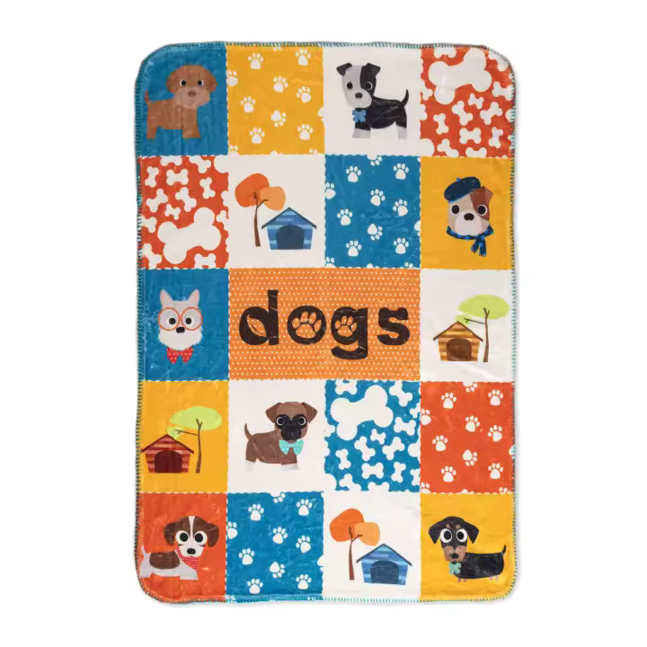 Happyfriday- Dogs Manta 110x140 cm, Mantas 100% Microfibra, calidad de , Fabricado en España - 1