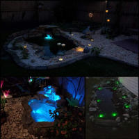 Luz LED Submersible Mini Con Control Remoto Para Eventos Fiesta Vaso Acuario Batería Incluida Luz Nocturna Redonda Para Decoración - details 4