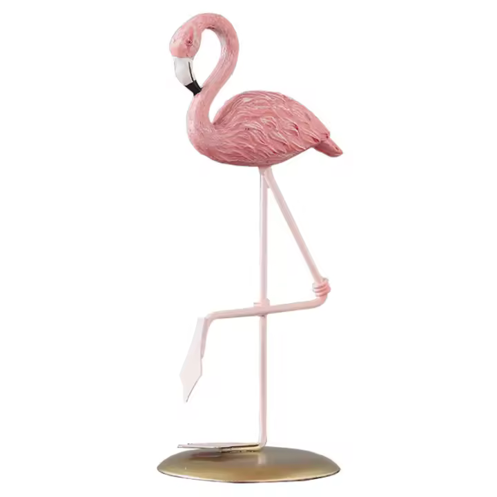 Adorno de Flamencos para Sala de Estar Estatua de Flamenco Resina Flamenco Animal Figurita Moderna Simulación Estatua de Los Artes de Interiores Aire Libre - 1