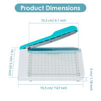 Cortadora De Papel Compacta Y Portátil 6 Pulgadas Antideslizante Trimmer Curvo Para Proyectos Artesanales Y Oficina - details 5
