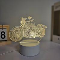 Lámpara De Noche 3D De Motocicleta Decoración Para Escritorio Y Trabajo Luz Cálida Fuente De Alimentación USB Para Sala De Estar - details 0