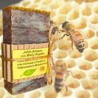 Jabón Artesanal Natural con Miel y Propóleo. PumarShop Cinnia Natura. Piel Sensible. Dermatitis, Psoriasis, Rojeces. Hidratante y Regenerador. Jabón Artesano. Apto Veganos - details 3