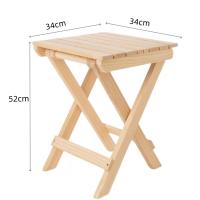 ARISE SHOP-Taburete Plegable de Madera Portátil,Banco pequeño para exteriores,acampar al aire libre, hogar, pesca, viaje,Picnic 34X34X52cm - details 1