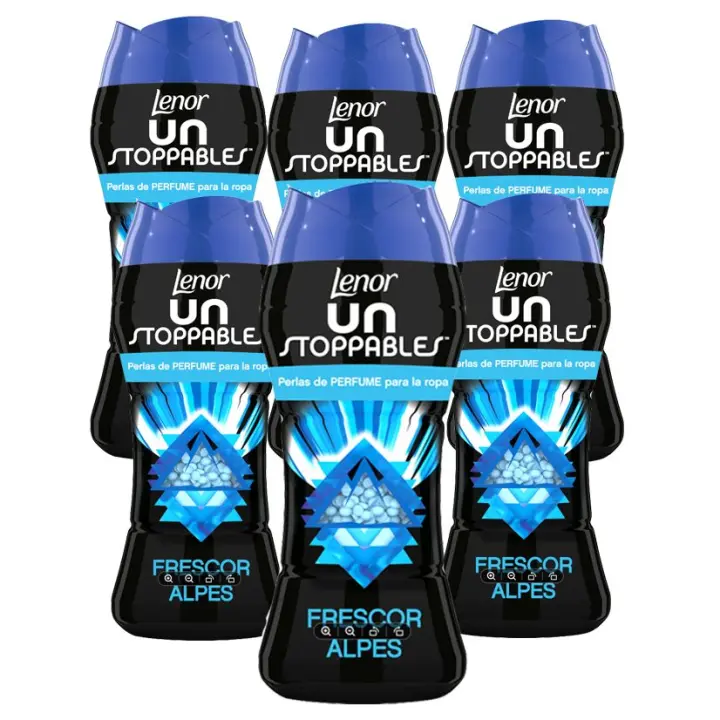 Lenor Unstoppables |Potenciador De Fragancia Para El Lavado, Frescor Alpino, Colada Siempre Fresca Hasta Doce Semanas Después De Haberla Guardado 6x210G - 1