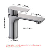 Baokemo-grifo de lavabo para baño, mezclador de agua fría y caliente, montaje en cubierta de acero inoxidable, manija única con un par de tubos de entrada - details 10