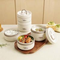 Juego De Contenedores De Almuerzo Aislados Portátiles Con Caja De Almuerzo Térmica 3 Separables Para Adultos Y Niños Material De Acero Inoxidable - details 1
