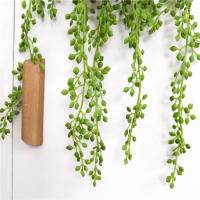 Vine Artificial De Plástico Hojas Verdes Rama De Rotan Para Decoración De Jardín Y Hogar Vines Colgantes Para Exterior - details 6