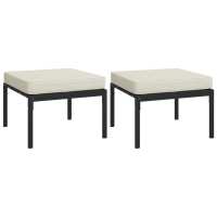 vidaXL Mesa de centro de jardín acero 60x60x35 cm Gris, Arena, Negro Conjunto Terraza Muebles Jardín Exterior Juego de Muebles de jardín Mueble Jardín Exterior Muebles de Salon Exterior - details 1