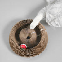 Juguete Para Gatos De Pliegue Accordion Estilo Tablero De Rasguñado Con Algodón Corrugado Tapete De Cartón Divertido Y Alivio De Presión Para Interacción Y Diversiones En Casa - details 3
