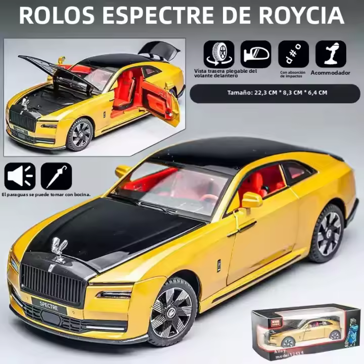 Modelo De Coche De Aleación Brillante 1:24 Rolls-Royce Juguete Coleccionable Para Enthusiasts De Los Vehículos Regalos Para Navidad/Cumpleaños - 1