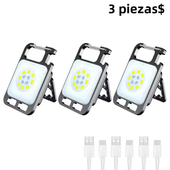 Linterna Mini LED Recargable COB Linterna Portátil Para Camping Y Exteriores Con Abrazadera De Corcho Luz De Trabajo Portátil - 1