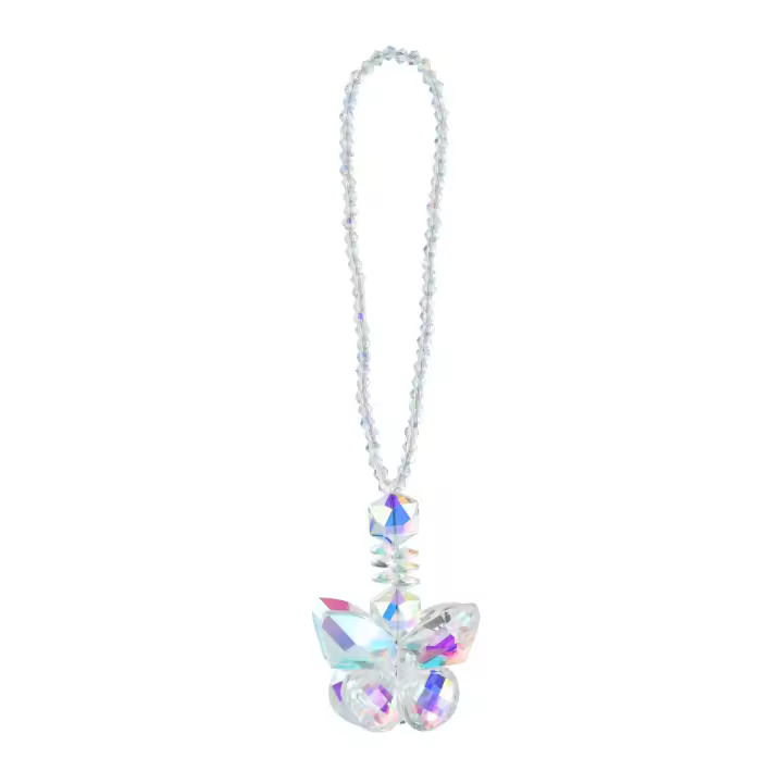 Colgante De Mariposa De Cristal Transparente Para Decoración De Boda Y Cortinas Refracción De Luz Pieza Individual De Adorno Colgante De Vidrio Para Lámparas - 1