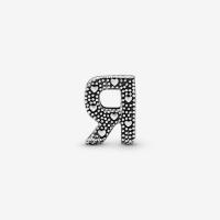 Charm de Pandora Letra R - Charm de plata de primera ley con la Inicial R - details 5