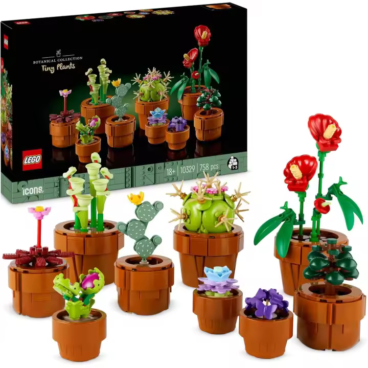 Lego Icons Plantas Diminutas LEGO Botanical  con 9 Flores Artificiales para Construir en Maceta Lego 10329 - 1