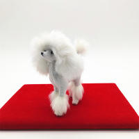 Figura De Perro Poodle Rosa Adorable De 4 Pulgadas Peluche Simulación Juguete Regalo Adorno Decoración Para Hogar Y Oficina - details 1