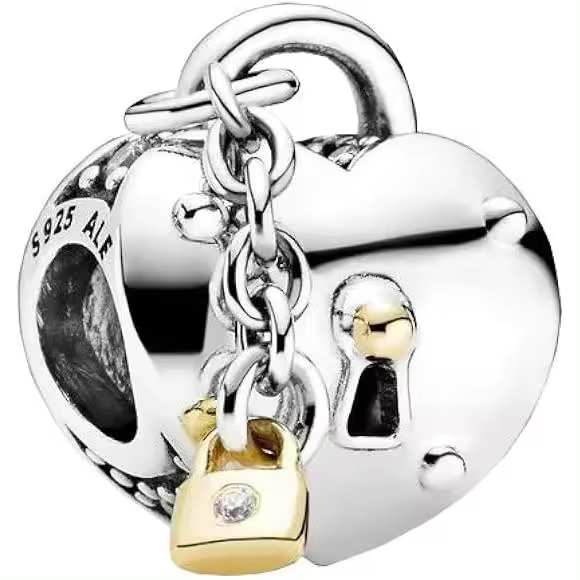 Charm Pandora Corazón y Cerradura, Ref: 799160C01 - 1