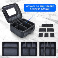 Estuche Profesional Portátil Para Maquillaje Impermeable Con Espejo Para Mujer Estuche De Viaje Para Maquillaje Y Herramientas De Uñas De Oxford Fashion - details 4
