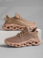 Zapatos De Correr Para Hombre Y Mujer Casual Negro Malla Transpirable Absorbedor De Choque Ligero Tenis Deportivos Outdoor Marrón - details 1