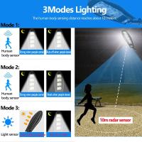 Lámpara Solar De Calle Exterior Impermeable Con Sensor De Movimiento LED Para Jardín Ángulo Ajustable Luz Solar Moderna IP65 - details 5