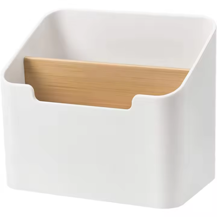 Estante de almacenamiento de escritorio con soporte multifuncional para control remoto ooden - 1