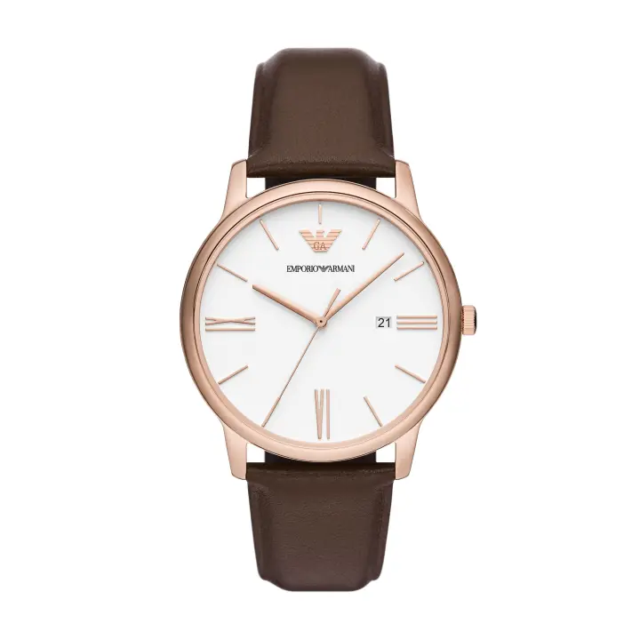 Emporio Armani Reloj PRO-PLANET LEATHER，BROWN，QUARTZ/3 HAND DATE AR11572 - 1