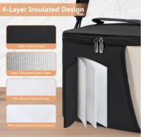 Bolsa Termica Porta Alimentos 8.6L, Nevera Portatil Negra, Fiambreras Comida Trabajo, Escuela y Picnic. Fiambrera Termica Con Cubiertos Para Llevar - details 0