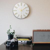 Reloj de pared Silencioso de precisión de Diseño Moderno, sin Tictac, Reloj de pared de 12 pulgadas para el hogar (Blanco) - details 2