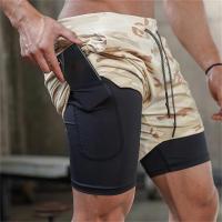 Shorts De Correr Para Hombre 2 En 1 Deporte Fitness Entrenamiento Secado Rápido Gimnasio Pantalones Cortos De Camuflaje - details 18