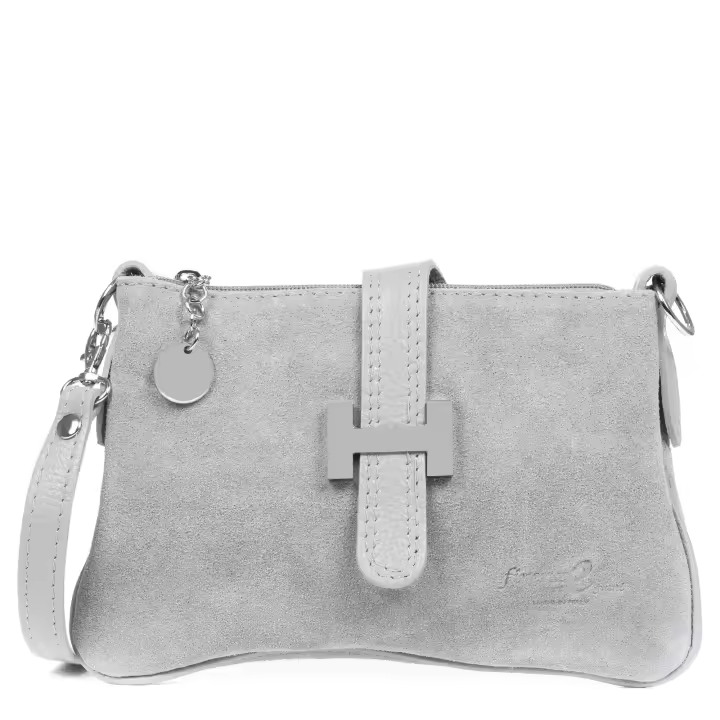 Firenze Artegiani. Allerona Bolso de mano Mujer. Piel auténtica Gamuza Dollaro. Made in Italy. Vera Pelle Italiana. - 1
