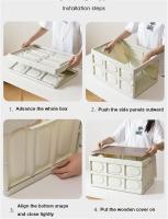 Caja Plegable Camping 54x36x29 cm, Plástico Resistente - Almacenamiento Maletero/Picnic/Navidad, Tapa Hermética, Organización Multiusos, Portátil y Liviana, Diseño Rectangular para Exteriores y Hogar - details 1