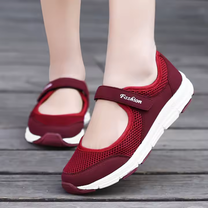 Zapatos Casuales De Verano Para Mujer Tenis Portátiles Suaves Con Suela Baja Cierre Slip-on Transpirables Blancos - 1