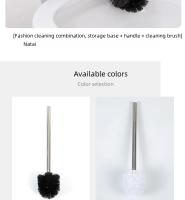 Cepillo De Limpieza Para Inodoro Con Acero Y Plástico Escobilla De Baño Esencial Herramienta De Lavabo Kit De Accesorios Domésticos - details 10