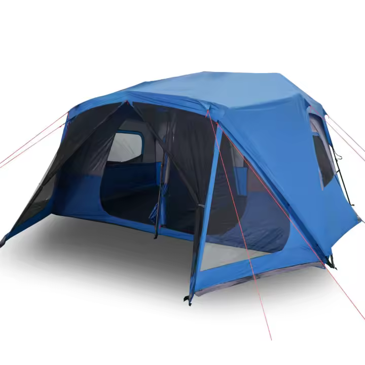 vidaXL Tienda Familiar 10 Personas Impermeable Apertura Rápida Toldo Carpa Color Gris y naranja,  Azul,  Verde y mas - 1