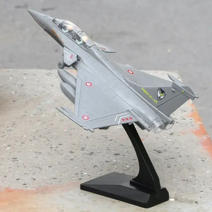 Modelo De Avión Militar Rafale Fighter De Aleación Regreso Acústico Y Óptico Adorno Juguete Para Coleccionistas Y Adultos - 1