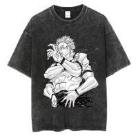 Camiseta De Anime Harajuku Verano 100% Algodón Manga Corta Sobredimensionada Vintage Streetwear Para Hombres - details 2