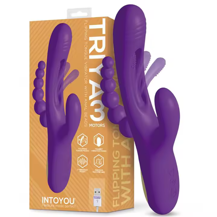 INTOYOU TRIYA VIBRADOR CON LENGUA FLIPPING Y CADENA ANAL JUGUETES SEXUALES - 1