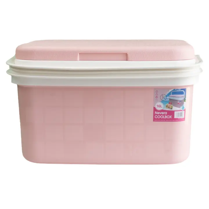KROWN - Nevera Portátil Térmica, Color Rosa Pastel, Polipropileno, Ideal para Actividades al Aire Libre en el Jardín, Camping, Barbacoas, Picnic, Playa, Caja Rígida Térmica - 1