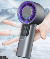 Ventilador de mano 2025, portátil, con pantalla digital inteligente, ventilador de escritorio para el hogar, ventilador pequeño con compresa fría - details 4